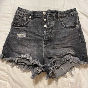 Free people black high rise shorts